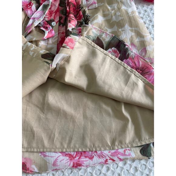 Ranna Gill Small‎ Floral Eden Romantic Ruffle Sequin Beaded Flowy Blouse - Picture 10 of 13